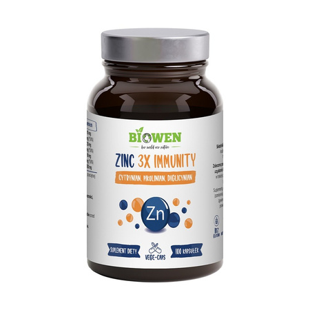 Biowen Zinc 3X Immunity Cynk Complex+ 100 kaps.