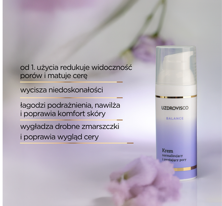 Uzdrovisco,Balance, Krem normalizujący i zwężający pory, 50 ml