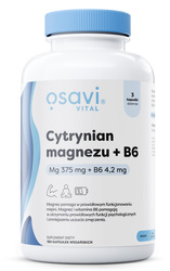 Osavi Cytrynian Magnezu + B6, 375mg + 4.2mg - 180 kaps.