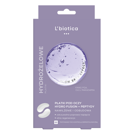 L'biotica L'BIOTICA PGA Hydro Fusion Hydrożelowe płatki pod oczy z peptydami 1 para