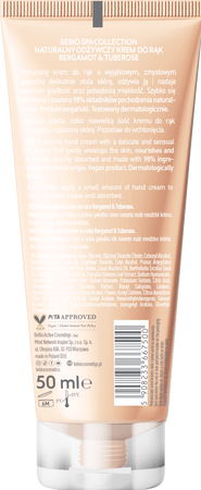 beBIO Spa Collection Odżywczy krem do rąk Bergamot & Tuberose 50ml