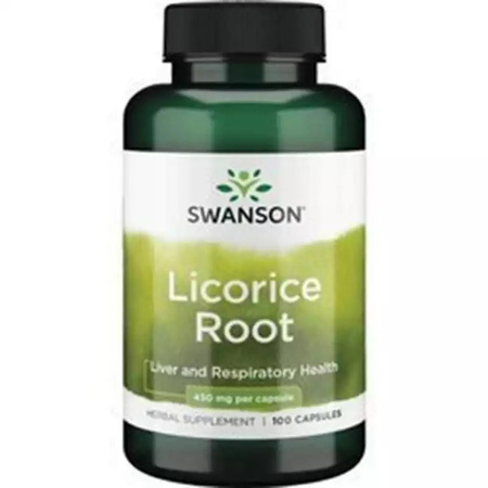 SWANSON Licorice Root 450mg, 100kaps. - Lukrecja