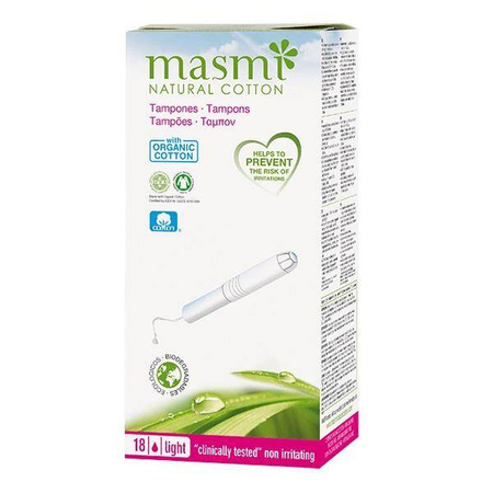 Tampons tampony z aplikatorem z bawełny organicznej Light 18szt