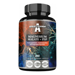 Apollo's Hegemony Magnesium Malate + P5P suplement diety 200 kaps.
