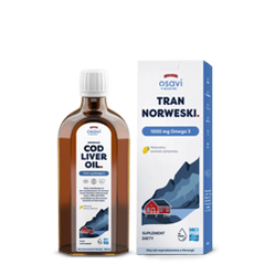 Osavi Tran Norweski 1000 mg Omega 3 kwasy EPA i DHA na wsparcie odporności 250 ml smak cytryna