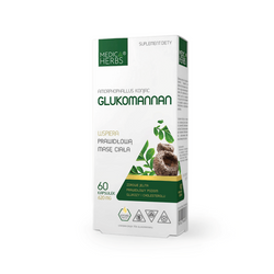 MEDICA HERBS Glukomannan 620mg na wsparcie kontroli apetytu 60 kaps.