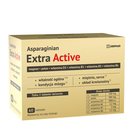 Uniphar Asparaginian Extra Active 60 table.