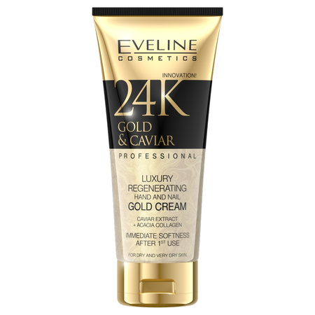 Eveline 24k Gold & Caviar Złoty Krem regenerujący do rąk i paznokci 100ml