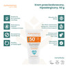 Alphanova Sun Bio, Krem przeciwsłoneczny, hipoalergiczny, wodoodporny, filtr SPF50, 50g