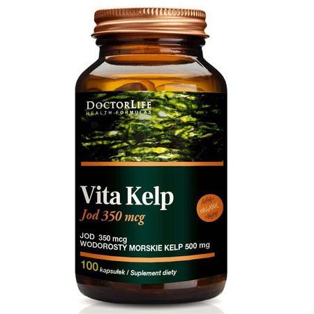 Doctor Life Vita Kelp Organic 500mg organiczny jod 100 kaps.