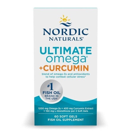 Nordic Naturals Omega-3 Curcumin 1200 mg na wsparcie pamięci i koncentracji 60 kaps.
