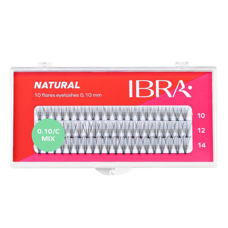 Kępki sztucznych rzęs Natural Knot-Free 0.10 C-Mix