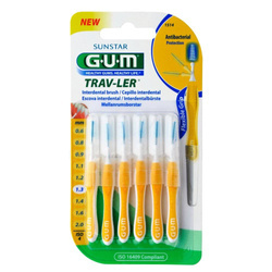 Sunstar – GUM TRAV-LER, szczoteczka międzyzębowa 1,3 mm – 6 sztuk