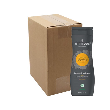 Attitude SUPER LEAVES™, SPORTS MEN, Szampon i płyn do mycia ciała, 473 ml