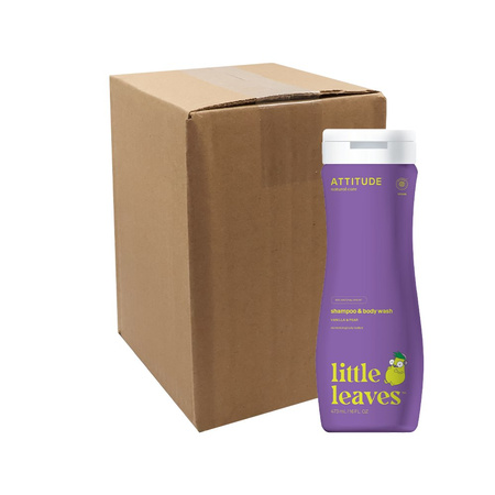 Attitude LITTLE LEAVES™, Szampon i żel do mycia ciała dla dzieci, wanilia i gruszka, 473 ml
