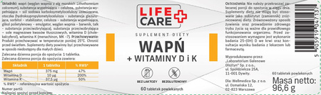 Life Care Wapń + Witaminy D i K