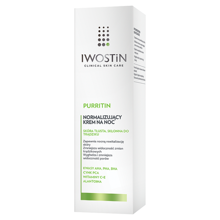 Iwostin Purritin Normalizujący krem na noc 40 ml