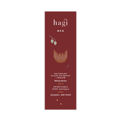 Hagi Men - Naturalny olejek do brody i wąsów mat Whisky Barber 30ml