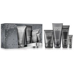 Great Skin for Him zestaw żel do mycia twarzy 200ml + peeling do twarzy 100ml + przeciwstarzeniowy krem pod oczy 15ml + emulsja nawilżająca do twarzy 100ml
