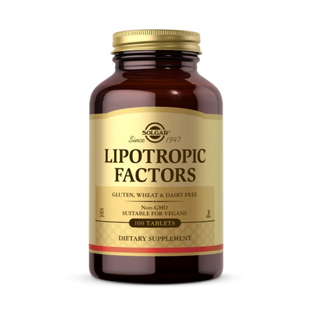 Solgar Lipotropic Factors Czynniki lipotropowe na wsparcie wątroby 100 tabl.