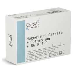OstroVit Pharma Cytrynian Magnezu + Potas + B6 P-5-P - 60 kaps.