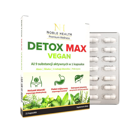 Noble Health Detox Max Vegan 21 kaps.