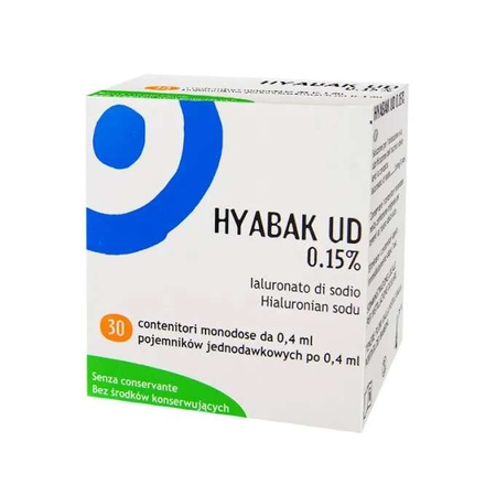 Hyabak UD krople nawilżające do oczu i soczewek 30 szt. 