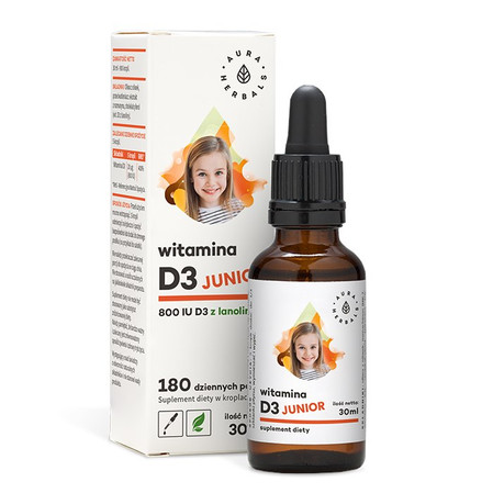 Witamina D3 Junior 800 IU - w kroplach (30 ml)