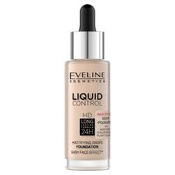 Eveline Liquid Control HD Podkład do twarzy z dropperem nr 002 Soft Porcelain 32ml