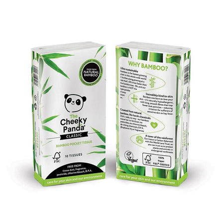 The Cheeky Panda − Chusteczki higieniczne kieszonkowe, paczka − 8 opak.