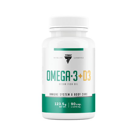 Trec OMEGA 3 + D3  kwasy omega 3 + witamina D3 - 90 kaps.