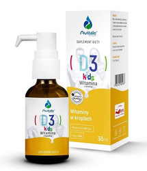 Avitale Witamina D3 KIDS 400 z lanoliny Olive w kroplach 30ml