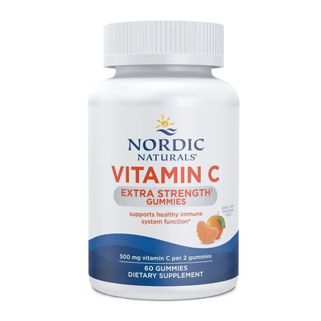 Nordic Naturals Vitamin C Extra Strength na wsparcie odporności 60 żelek smak mandarynka
