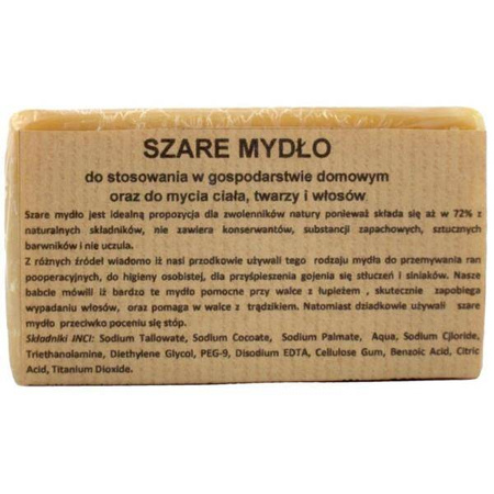 Szare Mydło do mycia ciała i włosów 200G Carmen