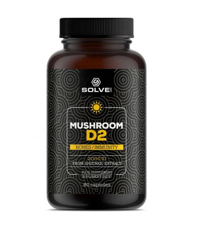 SolveLabs Witamina D2 MUSHROOM D2 Shiitake 2000IU - 60 kaps.