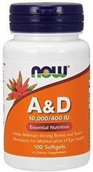 Now Foods A&D Witamina A + Witamina D 100 kaps.