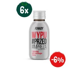 Zestaw: 6x FUNADY Wypij przed Imprezą shot 100 ml