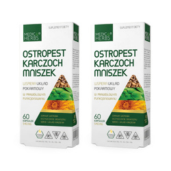 Zestaw 2x Medica Herbs Ostropest Karczoch Mniszek 60 kaps