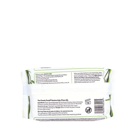 Cheeky Panda, Chusteczki nawilżane dla dzieci, 60 szt.