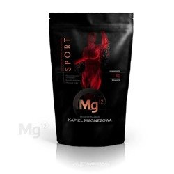 Mg12 sport, Płatki magnezowe, do kąpieli, biszofit, 1Kg