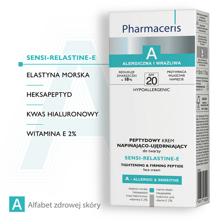 Pharmaceris A Sensi-Relastine-e peptydowy krem napinająco-ujędrniający SPF 20 50 ml