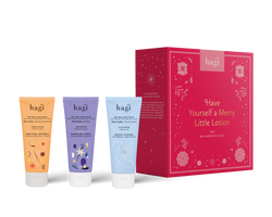 Hagi - Zestaw Xmas Have Yourself a Merry Little Lotion, balsam Korzenna Pomarańcza 75ml+balsam Na śliwki 75ml+balsam Zimowe otulenie 75ml