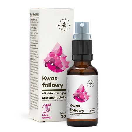 Witamina B9 Forte (Kwas foliowy) - Suplement diety w aerozolu (30 ml)