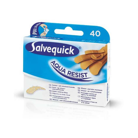 Salvequick Aqua Resist plastry opatrunkowe wodoodporne 40 sztuk