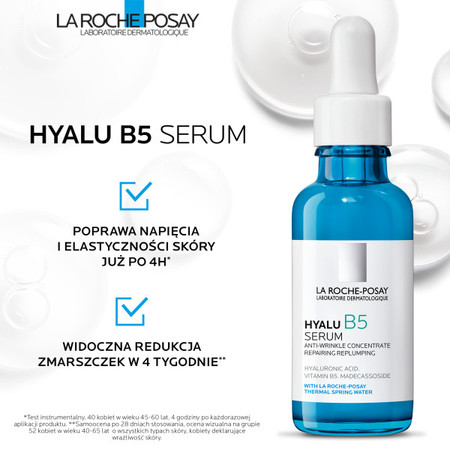 La Roche-Posay − Hyalu B5 Iso Urea, intensywnie nawilżające serum z kwasem hialuronowym − 30 ml