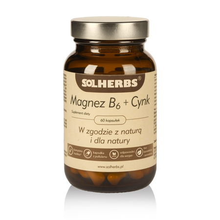 SOLHERBS Magnez B6 + Cynk 60 kaps.