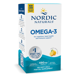 Nordic Naturals Omega 3 na wsparcia serca i mózgu 180 kaps. smak cytryna