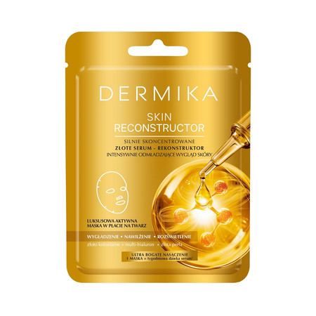 Skin Reconstructor silnie skoncentrowane złote serum-rekonstruktor intensywnie odmładzający wygląd skóry maska w płacie 1szt
