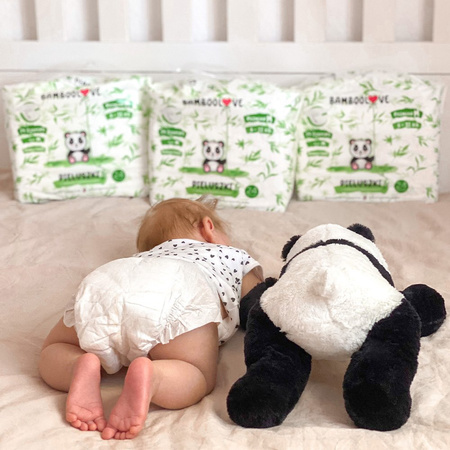 BAMBOOLOVE, Pieluszki jednorazowe bambusowe, rozmiar XS, Newborn (2-4 kg), 27 szt.