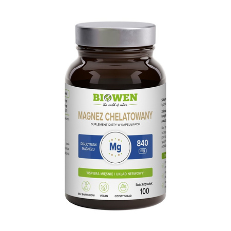 Biowen Magnez Chelatowany Diglicynian Magnezu 840 mg 100 kaps.